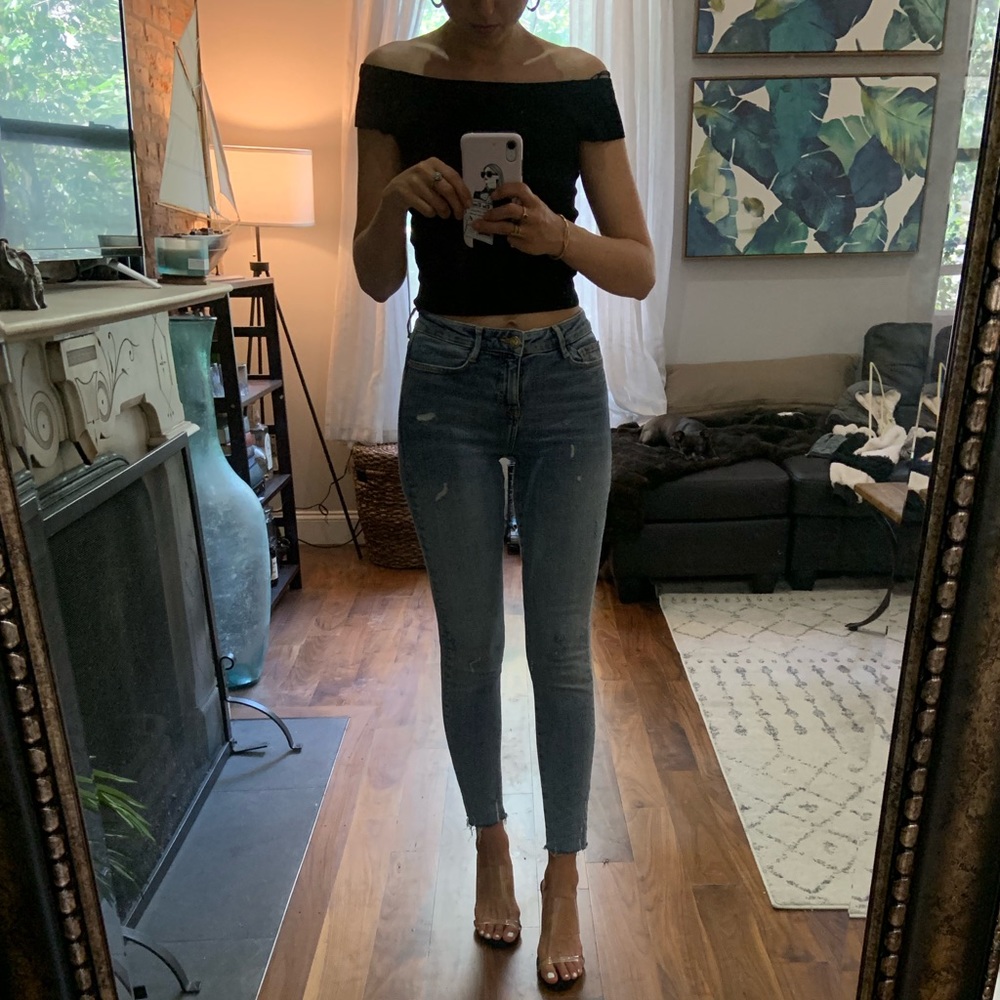 Zara Distressed Denim Jeans